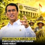 Prabowo Puji Amran Sulaiman: Target Swasembada Pangan 4 Tahun Dicapai dalam 1 Tahun